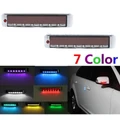 2Pc Door Edge Guards Scratch Protector Solar Strobe Warning Light For Mitsubishi