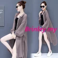 Brinley Fashion thin coat sunscreen cardigan clothes female summer long section 2018 new Korean version of chiffon loose