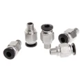 5Pcs Pneumatic Fittings PC4-M6 Bore 4mm For 4mm PTFE Tube Connector Coupler