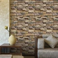?Murah?3D Effect Wallpaper Brick Stone Self-adhesive Wall Sticker Decal Decor