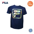 FILA Cotton Basic Navy Blue Graphic cotton hip hop T shirt