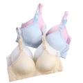 Teenager Thin Soft Cup Cotton Wireless Training Breathable Bra Triangle Bras
