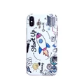 iPhone6 6s Plus 7 8 Plus X Fashion Graffiti Rocket Soft Cover Gift iPhone Case