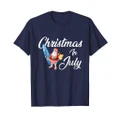 Newest Design Cotton Christmas In July Holiday Funny Summer Beach T-Shirt