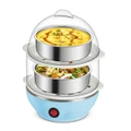 Multifuction Double Layer Egg Cooker and Steamer Poacher Cake Steamer