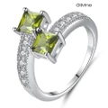 Square Cubic Zirconia Decorated Fashion Ring for Girls and Women