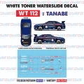 Hot wheels white toner decal Tanabe