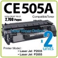 2x Compatible HB CE505A CE 505A HP05A HB Laserjet 05A P2035 P2035n P2050 P 2035 2035n Toner