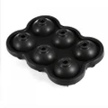 6 Cavity Silicone Sphere Ice Cube Tray Mold (BLACK)