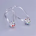 E245 silver Earring 925 fashion jewelry inlaid Color Earrings E245