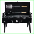 FOLDING BBQ GRILL ADJUSTABLE HEIGHT PORTABLE GARDEN BARBECUE