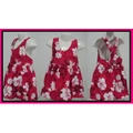 RED FLORAL DRESS FOR AGE 4 TO 6 YEARS OLD