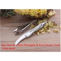 2in1 Stainless Steel Pineapple & Fruit Peeler Corer With Knife