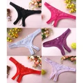 Ready Stock Sexy Open Crotch Pearl Panties G-string with 6 colours P013