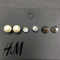 H&M Pearl Pointed Floral Ear Stud Set / er0021