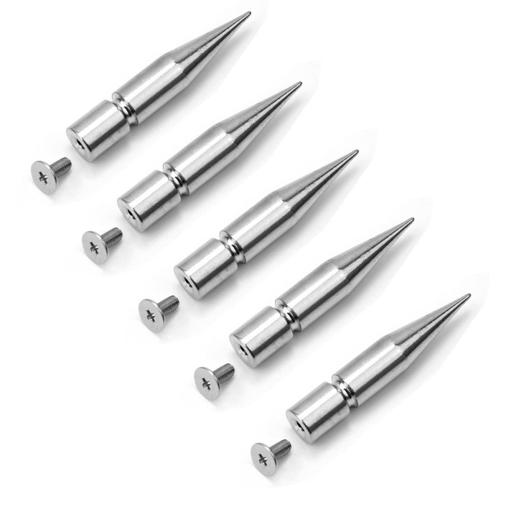 5 Pcs Silver Screw Metal Spike Stud Rivet Bag Belt Leather
