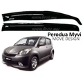 Air Press Window Door Visor For Perodua Myvi - MOVE Design (4Pcs x 10cm)