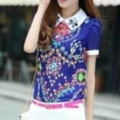 Korean style blouse with collar