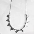 Silver geo necklace