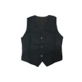 [LOCAL READY STOCK] {TFU61} Black Unisex Polyester with Lining School Uniform Vest / Vest Hitam Uniform Sekolah Rendah
