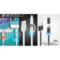 CLiPtec LUMILUX USB 2.0 2 in 1 LED Data and Charging Cable