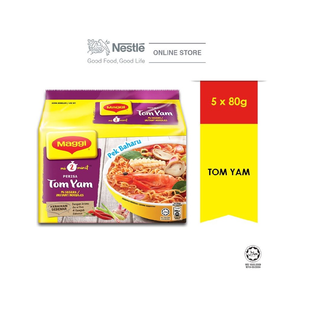 MAGGI Two Minute Tom Yam (80g x 5 Packs)