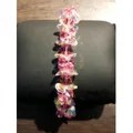 [STOCK CLEARANCE] Real Crystal Bracelet, Rose Pink