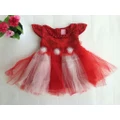 Newborn to 4Y - Kids Baby Girl Princess Dress / Party Wedding Dress - Red