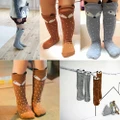 Fashion Baby Children Girls Fox Pattern Socks Soft Cotton Knee High Hosiery