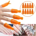 10x Stylish Nail Art Soak Off Clip Cap UV Gel Polish Remover Wrap Tool Orange