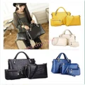 ?free shipping?3 in 1 Luxury Faux Crocodile Leather handbags Set Sling bag pouch