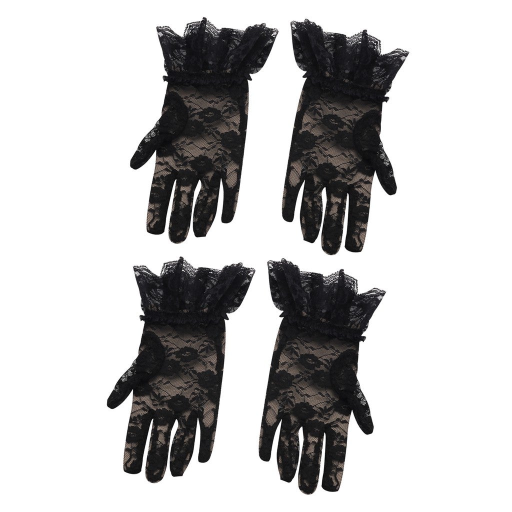 ?Clearance Sale? Women's Vintage Sheer Floral Lace Wrist Length Gloves