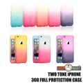 iPhone 7 2 Tone 360 Full Protection Case (FREE Tempered Glass)