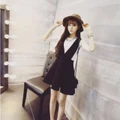 Korean Style A Line Pinafore Overall Dress