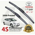Toyota Prius 2009-Present 4S Professional Silicone Teflon Wiper Blades (1 pair)
