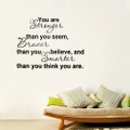 Removable Art Words Motto Brave Quote Mural Decal Wall Sticker Room Home Decor