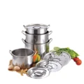 Chef's Choice 8pcs Deep Stainless Steel 23/25/27/30cm Stock Pot Set With Lids