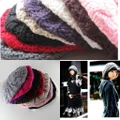 Warm Winter Knit Crochet Beret Braided Baggy Women Lady Beanie Hat Cap