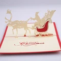 3D Christmas postcards Three-dimensional greeting cards Christmas cards