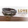 original accessories personality love leather cord multilayer bracelet gift