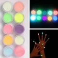 10 Pcs Glowing Nail Art DIY Fluorescent Acrylic Powder