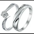 925 Genuine Silver Couple Ring C58