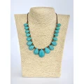 Tribal Boho Beach Necklace in Turquoise