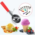 Kitchen Tool Stainless Steel Fruit Ice Cream Scoop Spoon with Plastic Handle