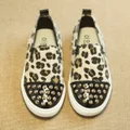 ( SOLD OUT! ) Leopard Horse Hair Rivets Kids Shoes