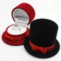 Gentleman hat upscale jewelry box ring box velvet jewelry gift box