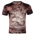 Men's Tattoo Dragon Gothic Punk Short Sleeve T-Shirt Tee Shirt