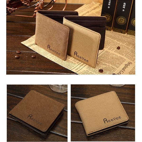 Casual Canvas Purse Card Pack Short Paragraph Cross Wallet