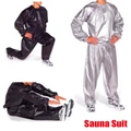 Heavy Duty Sweat Suit Sauna Exercise Gym Fitness Weight Loss Anti-Rip Suit M-3XL