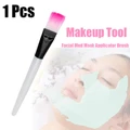 1pcs Pink Hair Makeup Tool Plastic Handle Facial Mud Mask Applicator Brush